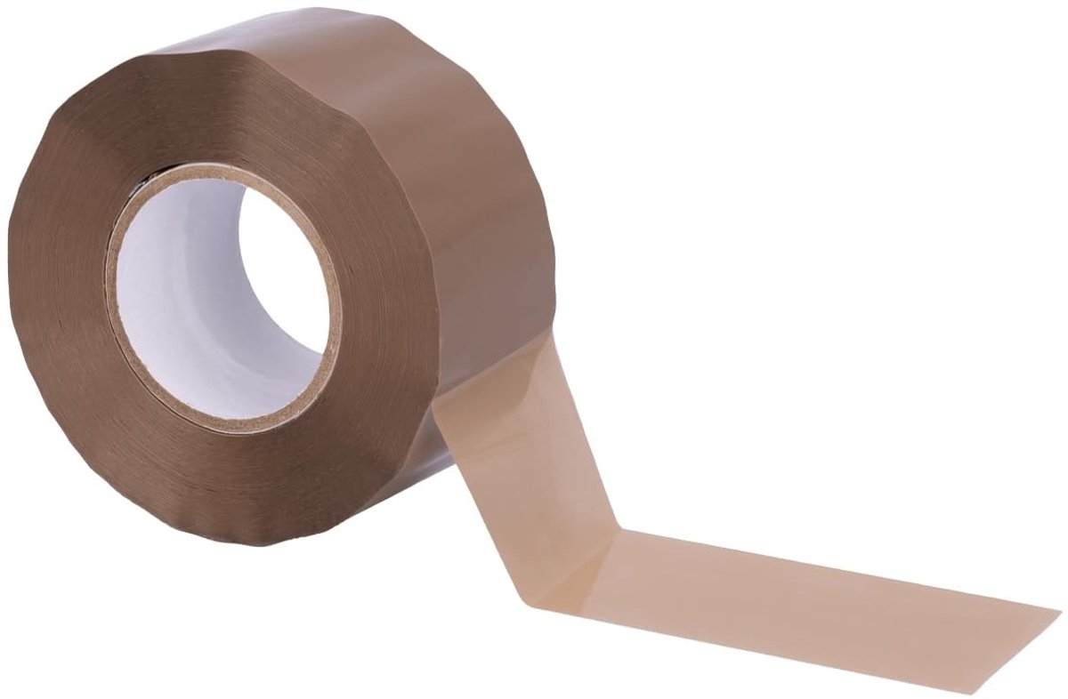 Omgoods - 18 Stuks Bruine Plakband HIGH TACK 48mm x 150m