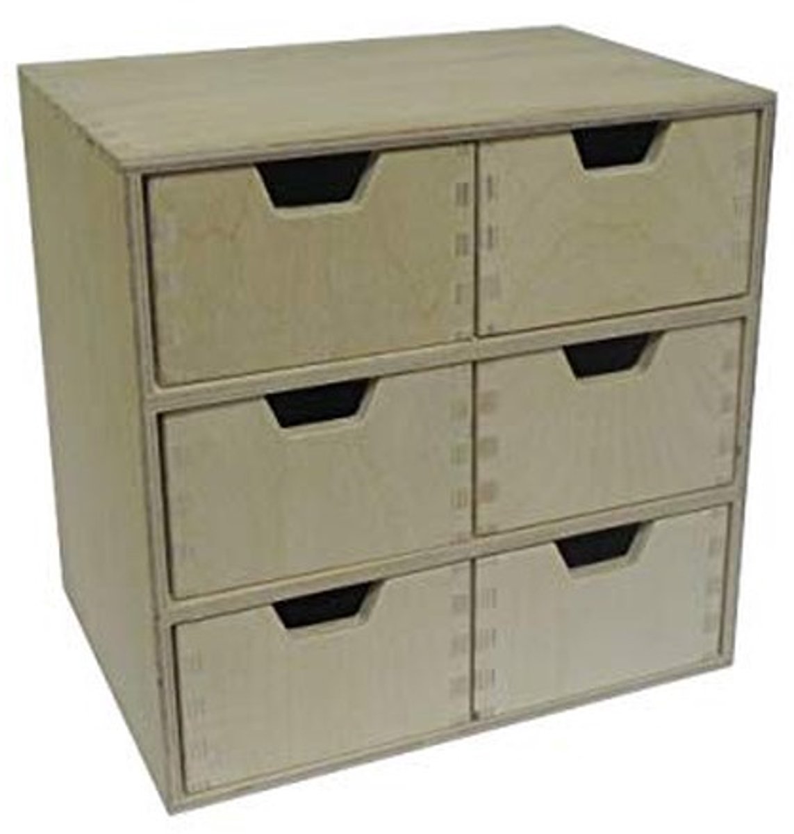 Omgoods - Houten Opbergdoos met 6 Laden voor DIY Projecten