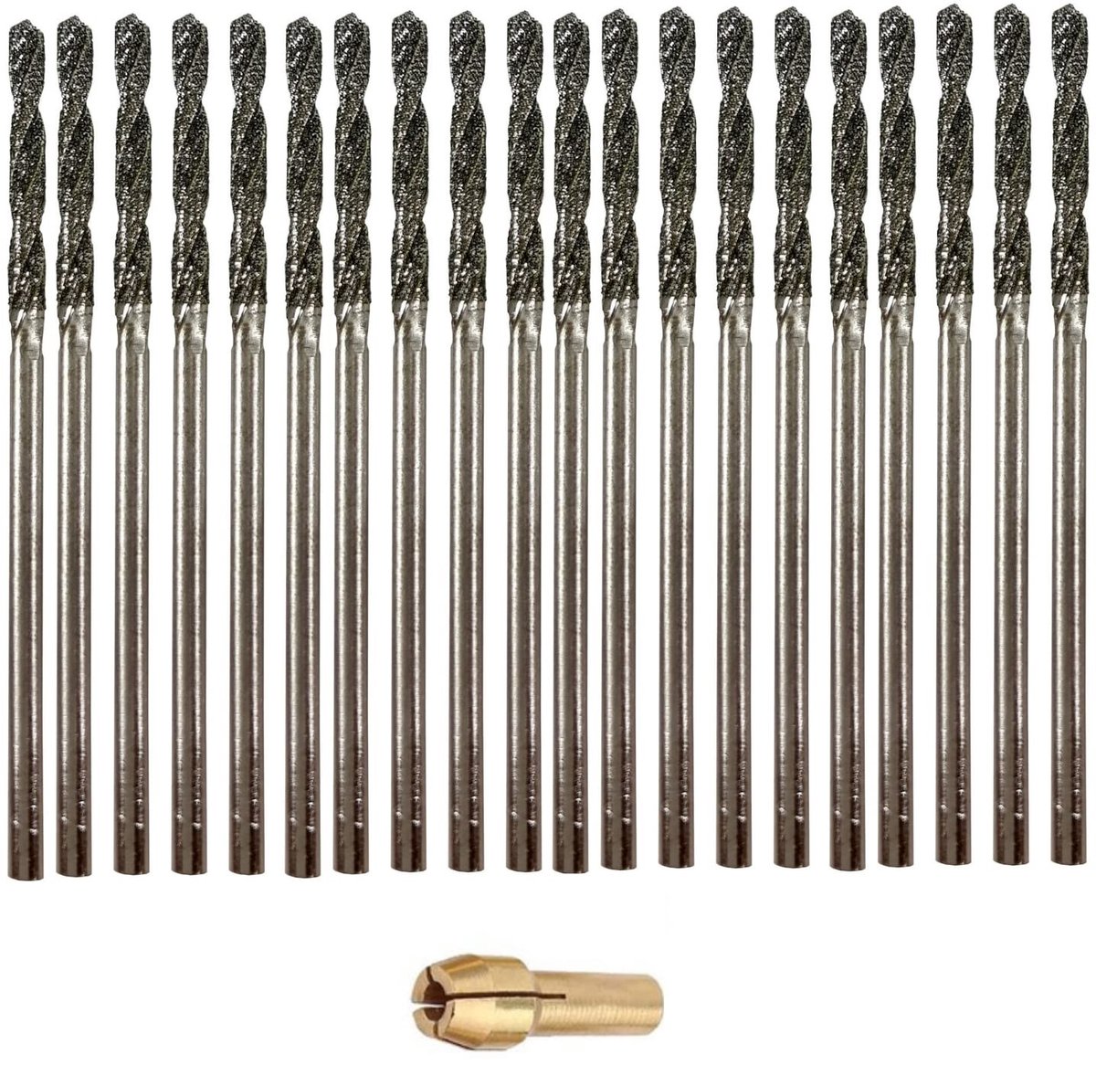 Omgoods - 20-delige 2mm Diamant Boor Set voor Glas en Edelstenen