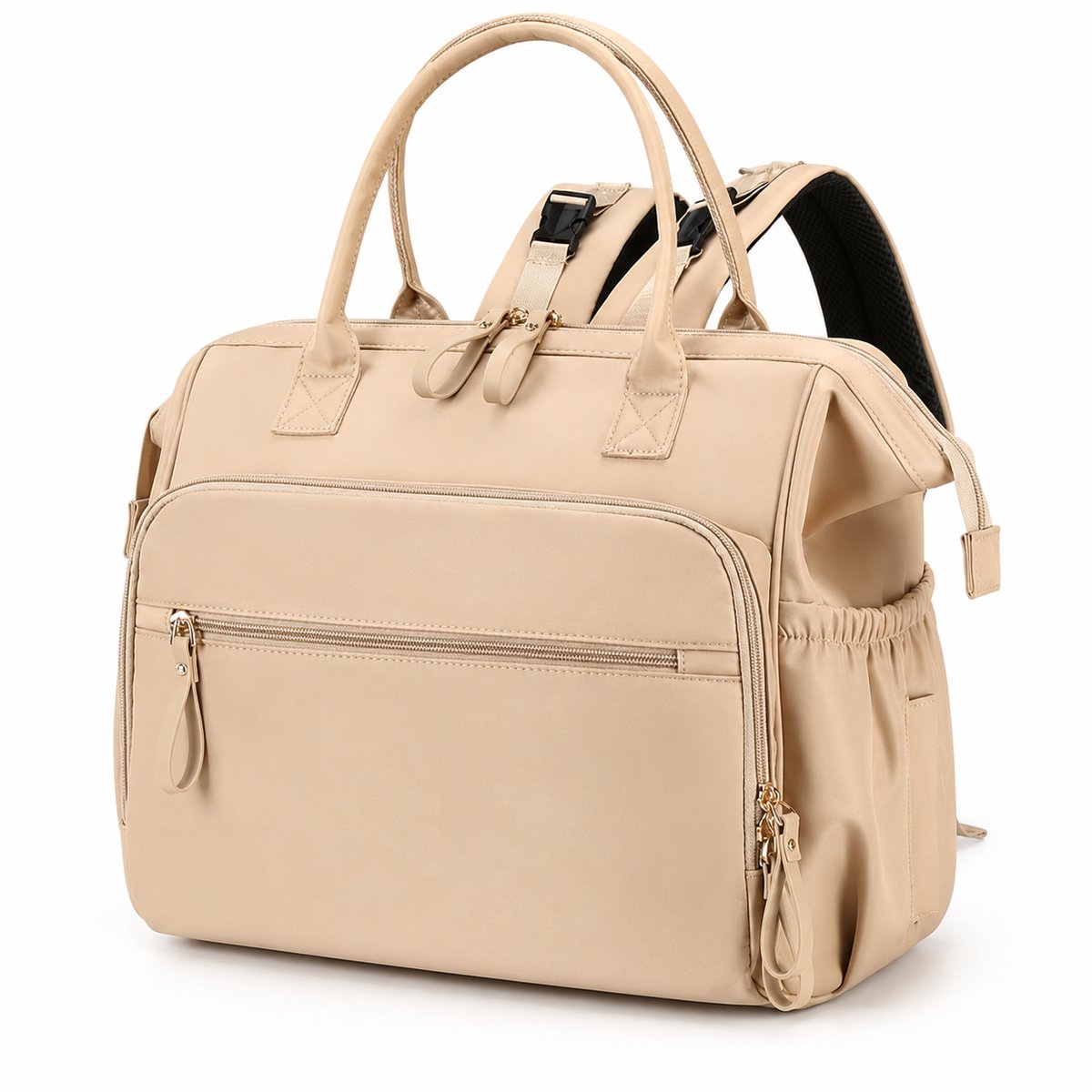 Luiertas Rugzak - Multifunctionele Verzorgingstas - 14 Vakken - 15.6 Inch Laptopvak - Waterafstotend Nylon - Anti-Diefstal Vak - Kinderwagen Clips - Schouderriem