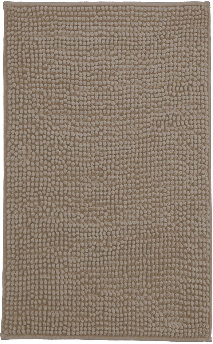 Omgoods - Moderne Chenille Badmat in Shaggy Stijl (50 x 80 cm, Taupe)