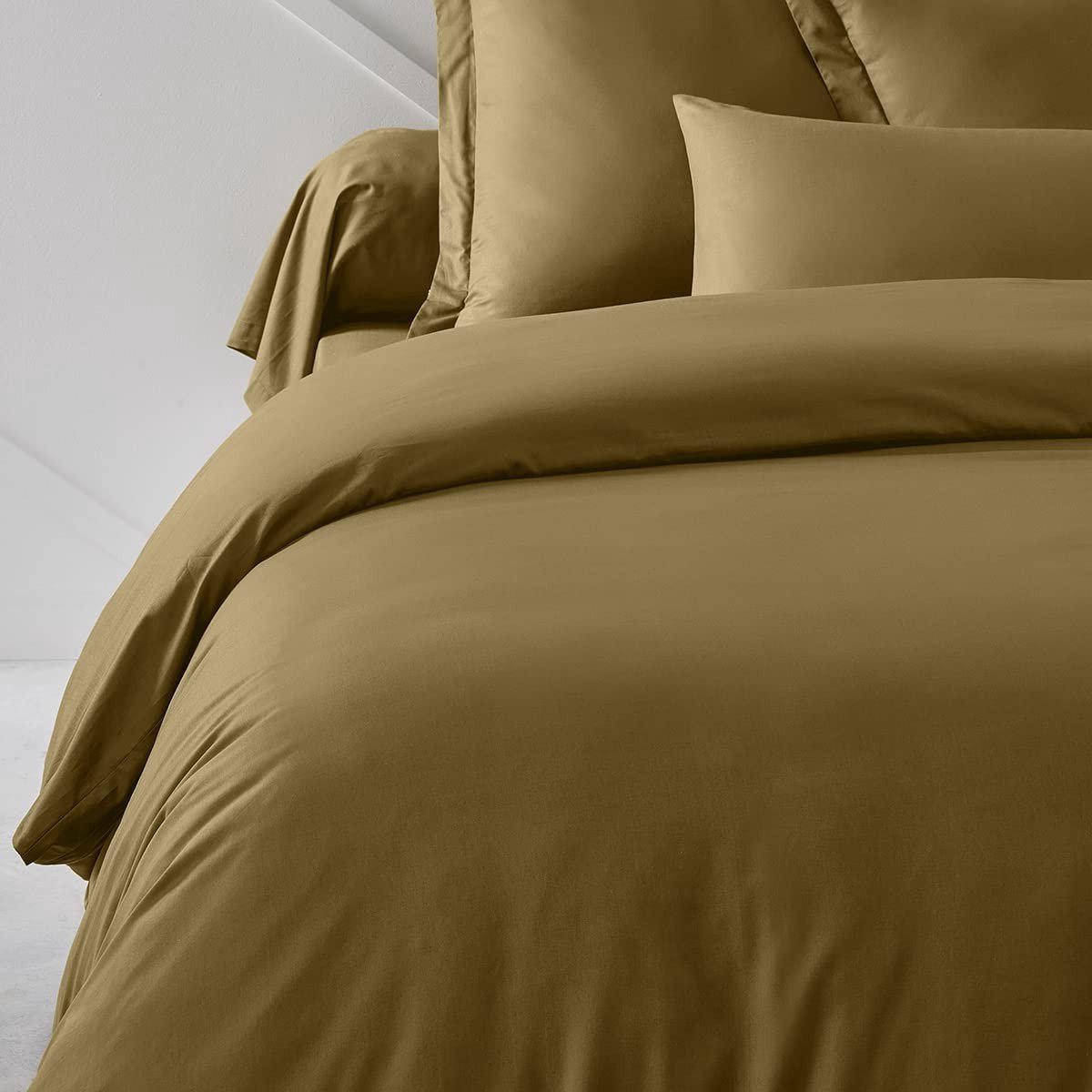 Omgoods - Today Dekbedovertrek 220 x 240 cm voor Tweepersoonsbed - 100% Katoen, Bronze