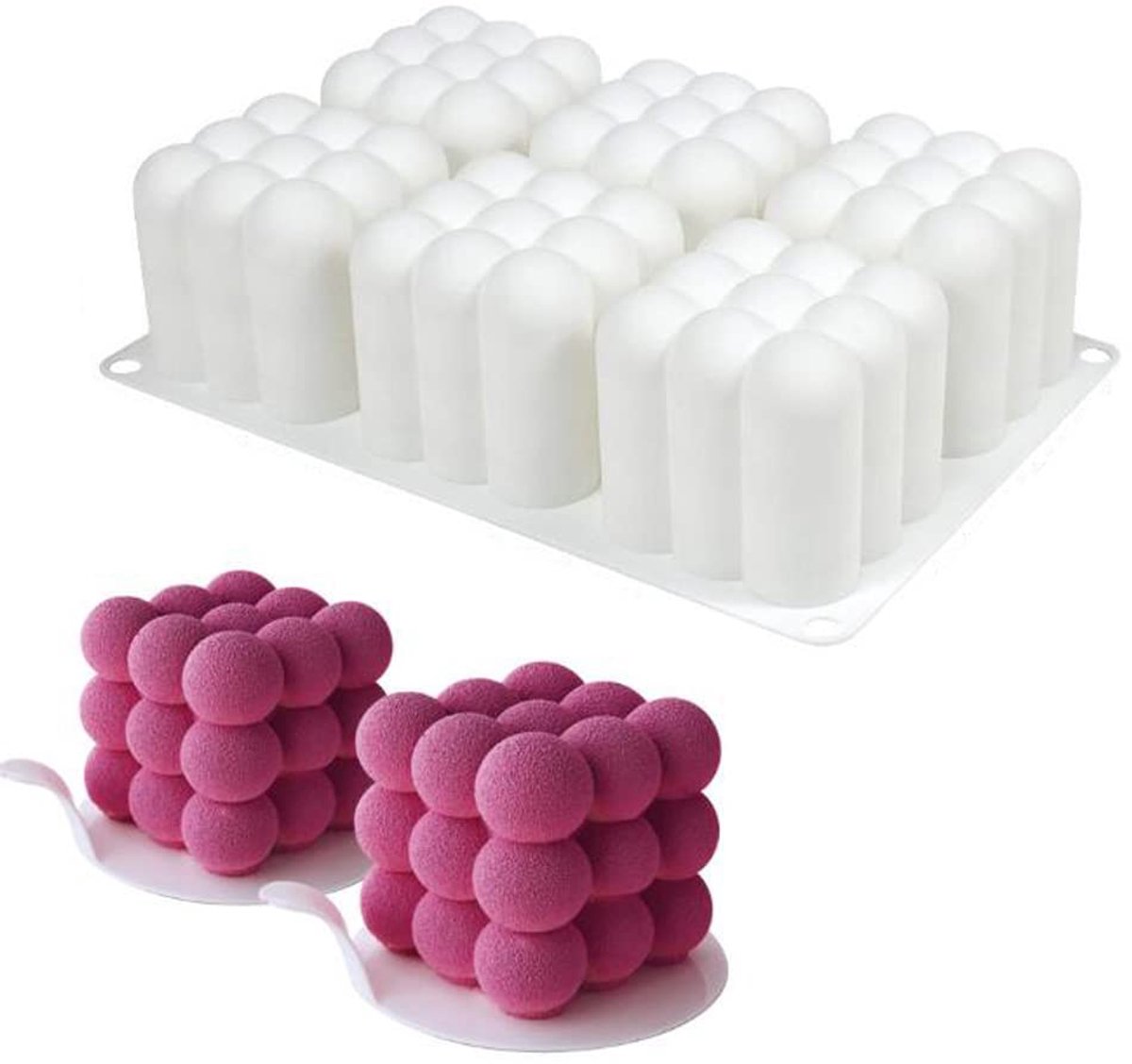 Omgoods - Silicone Mousse Cake Molds - 3D Bakeware DIY Mold voor Creatieve Desserts