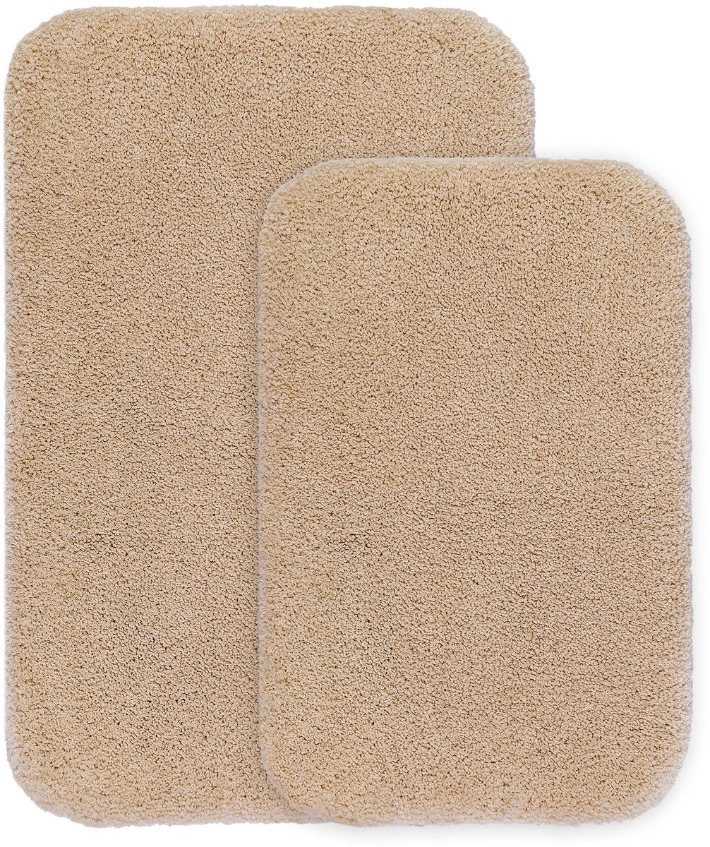 Omgoods - Set van 2 Badmatten Extra Dikke en Zachte 40x60 cm + 50x80 cm Beige