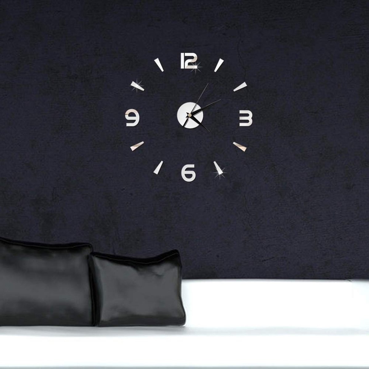 Omgoods- Wandklok 60 cm - Acryl Spiegel - DIY Wandklok - Zelfklevend - Modern - Lichtgewicht - Muurklok