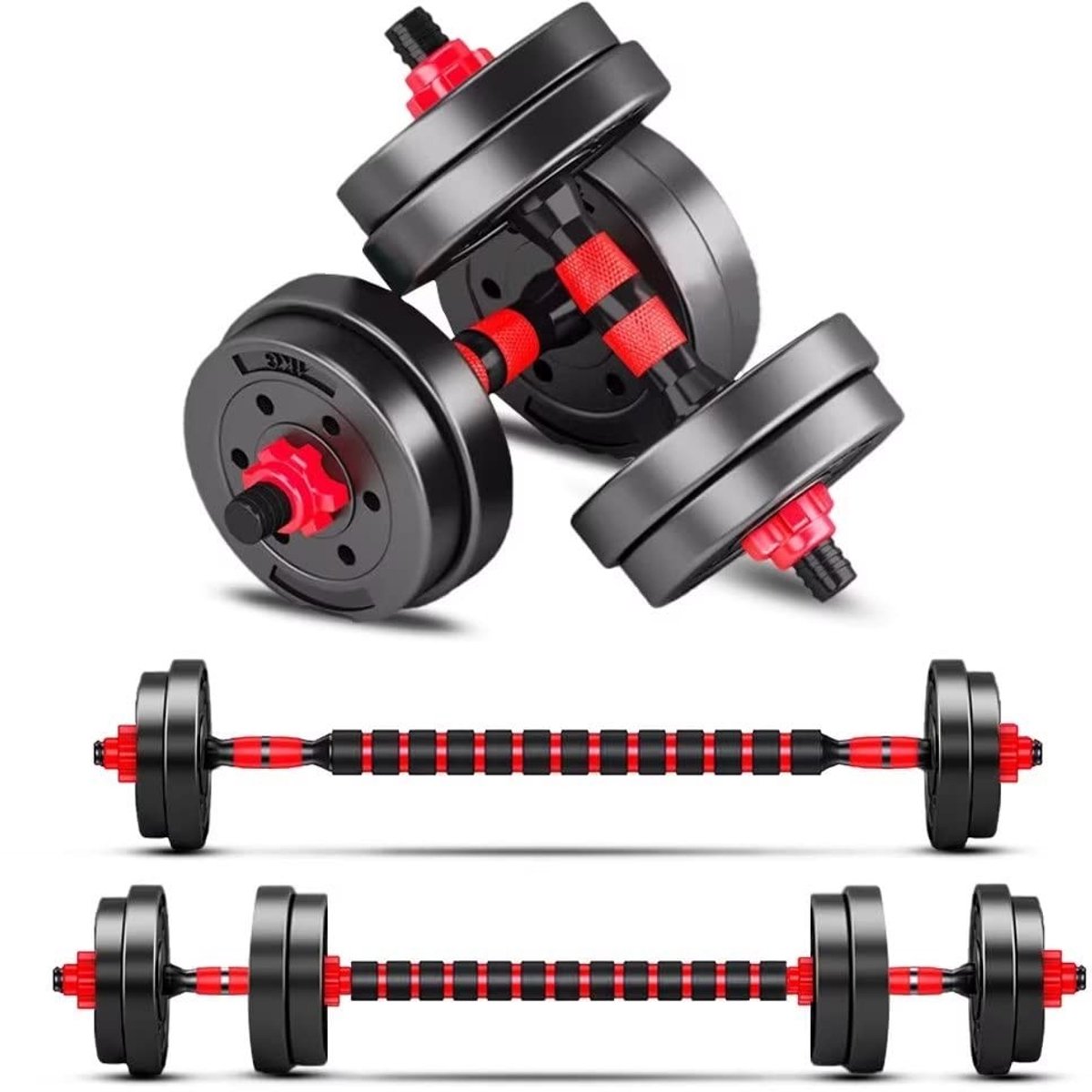 Omgoods - Verstelbare Dumbbell Set voor Krachttraining, 10/15/20/30 kg