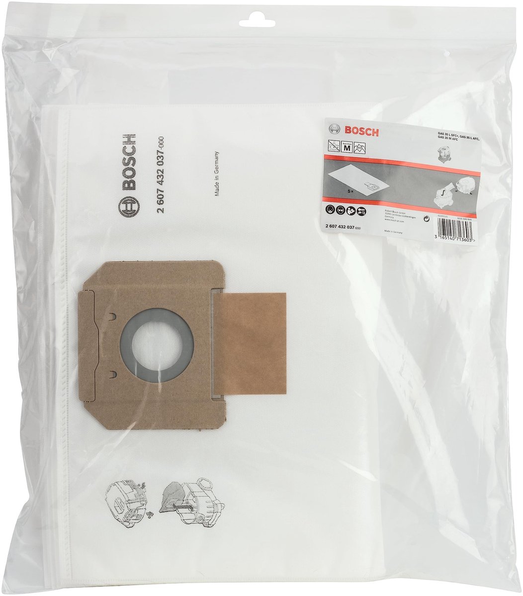 Omgoods - Vliesfilterzakken voor Droog Stofzuigen, Set van 5