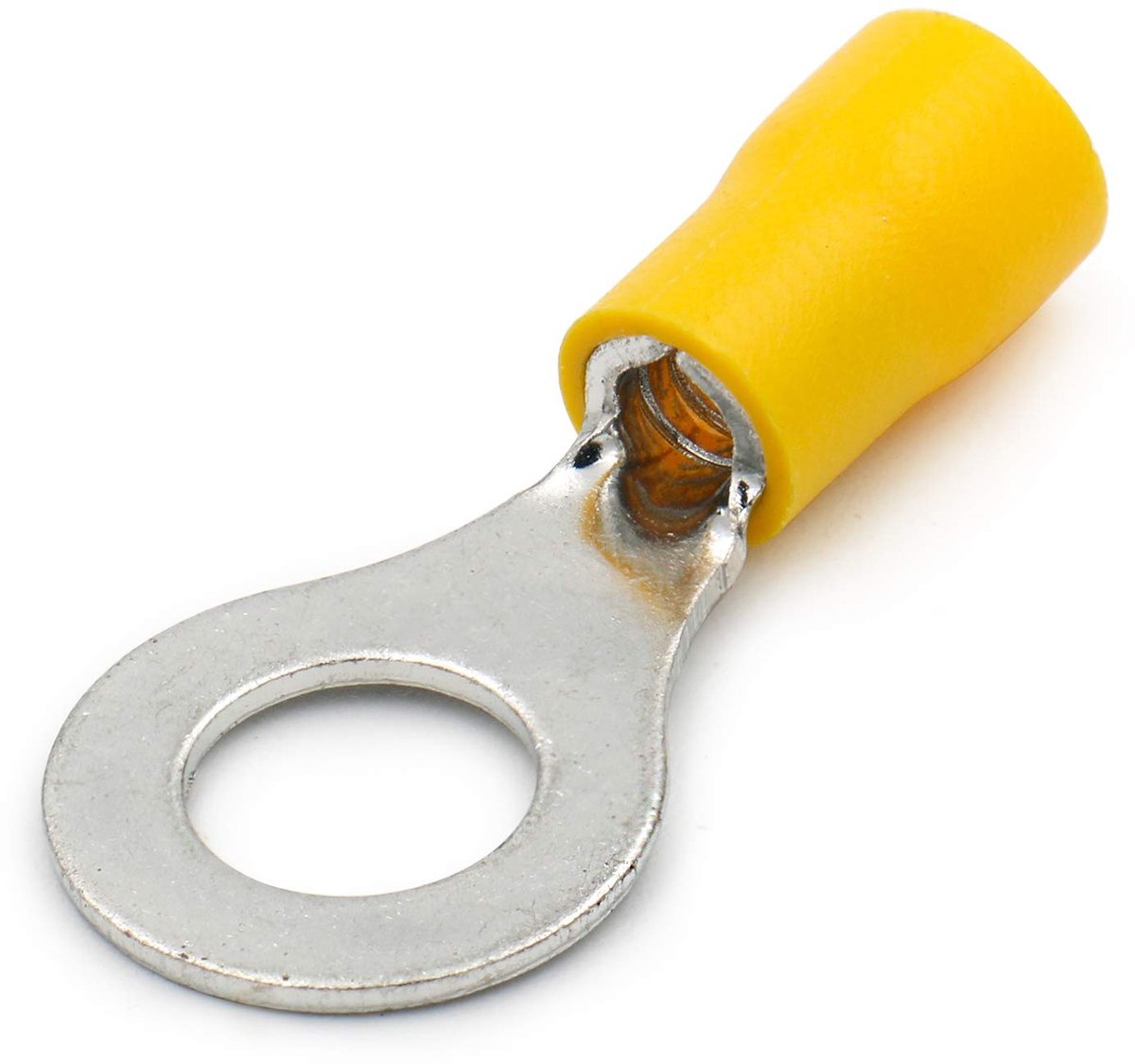 Omgoods - Ring Terminal - Crimp Connectors - Vinyl Isolatie - Geel - Elektrische Connectoren - Voor 4-6mm2 - 100 Stuks