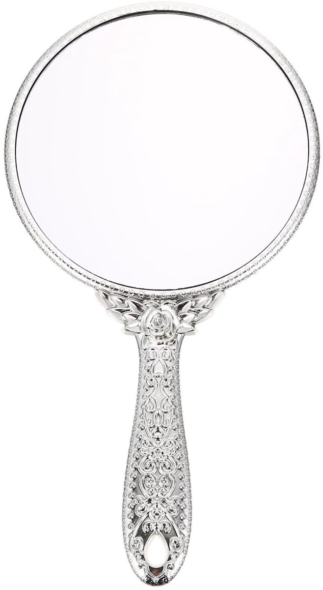 Omgoods - Minkissy Handspiegel Retro Handvat - Vintage Oval Makeup Spiegel