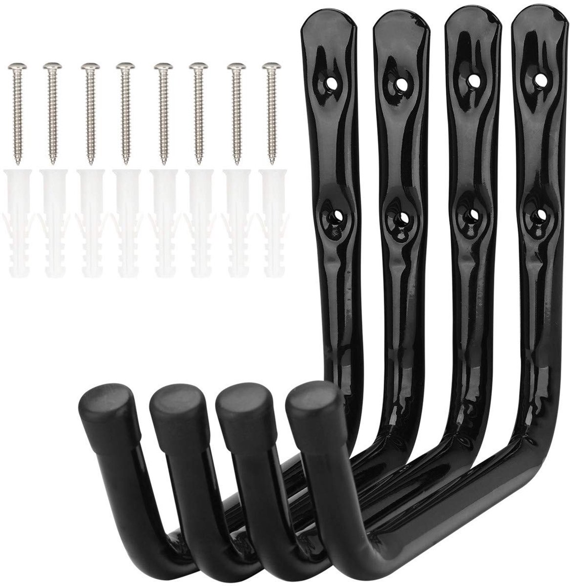 Omgoods - Set van 4 Heavy Duty Wandhaken voor Garage en Opslag