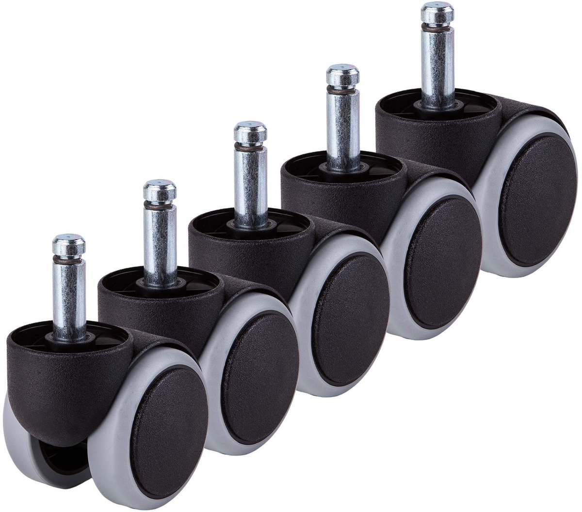 Omgoods - Set van 5 Vervangende Rubber Wielen voor Stoelen (50mm)
