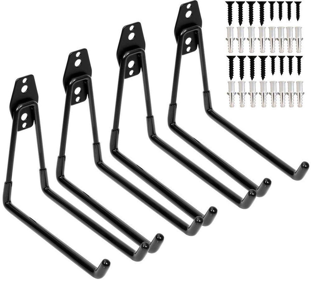 Omgoods- Gereedschapshanger - Zware Duurzame Wandbeugel - Opberghaken Garage - Antislip Coating - Eenvoudig te Installeren - Maximale Draagcapaciteit 30 kg - Opberghaak