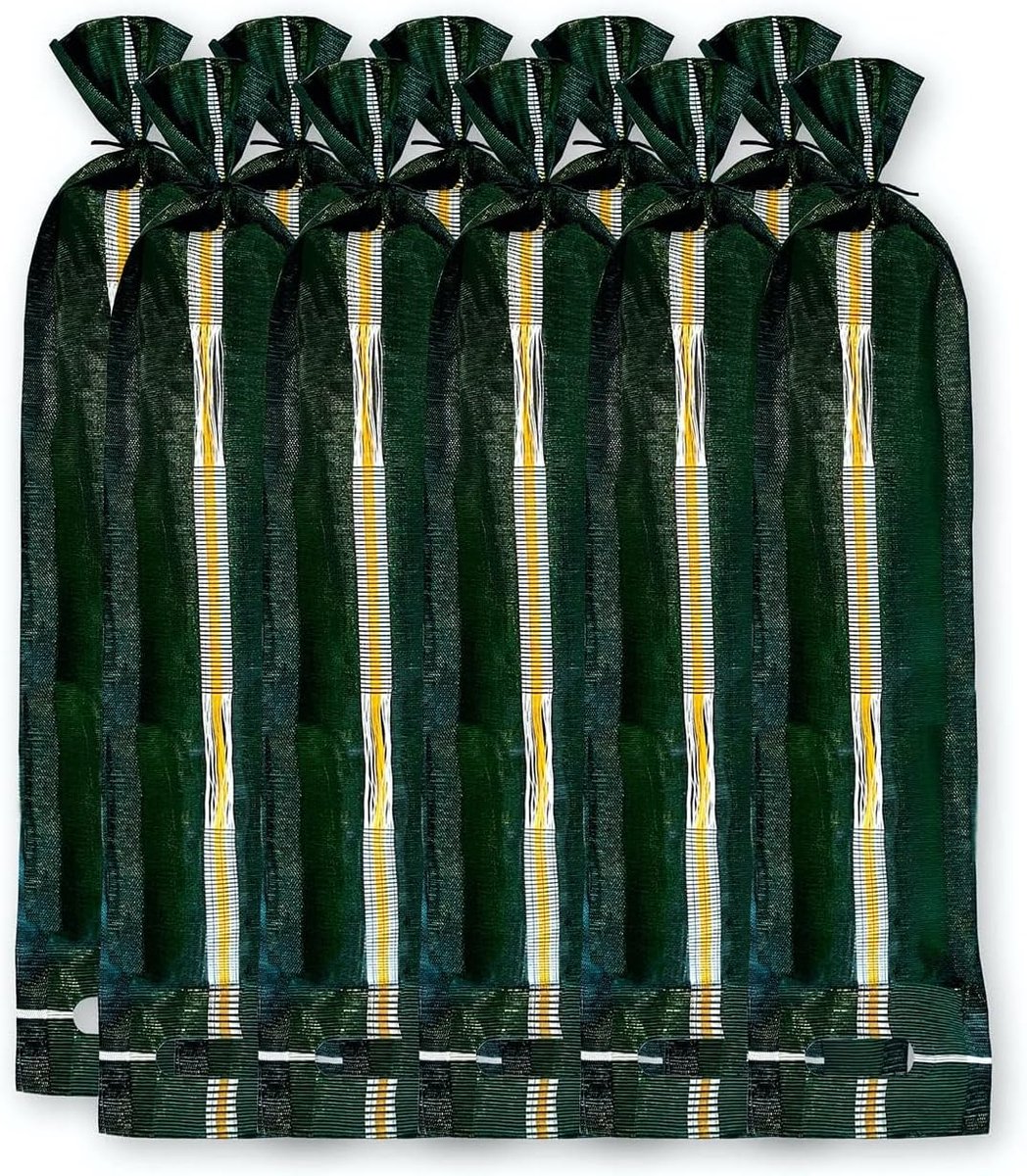 10 stuks zandzakken, geschikt voor bescherming tegen overstromingen, 5 jaar UV-bestendig, om te vullen, met trekkoord, handgreep en draaglussen, afmetingen: 25 x 100 cm