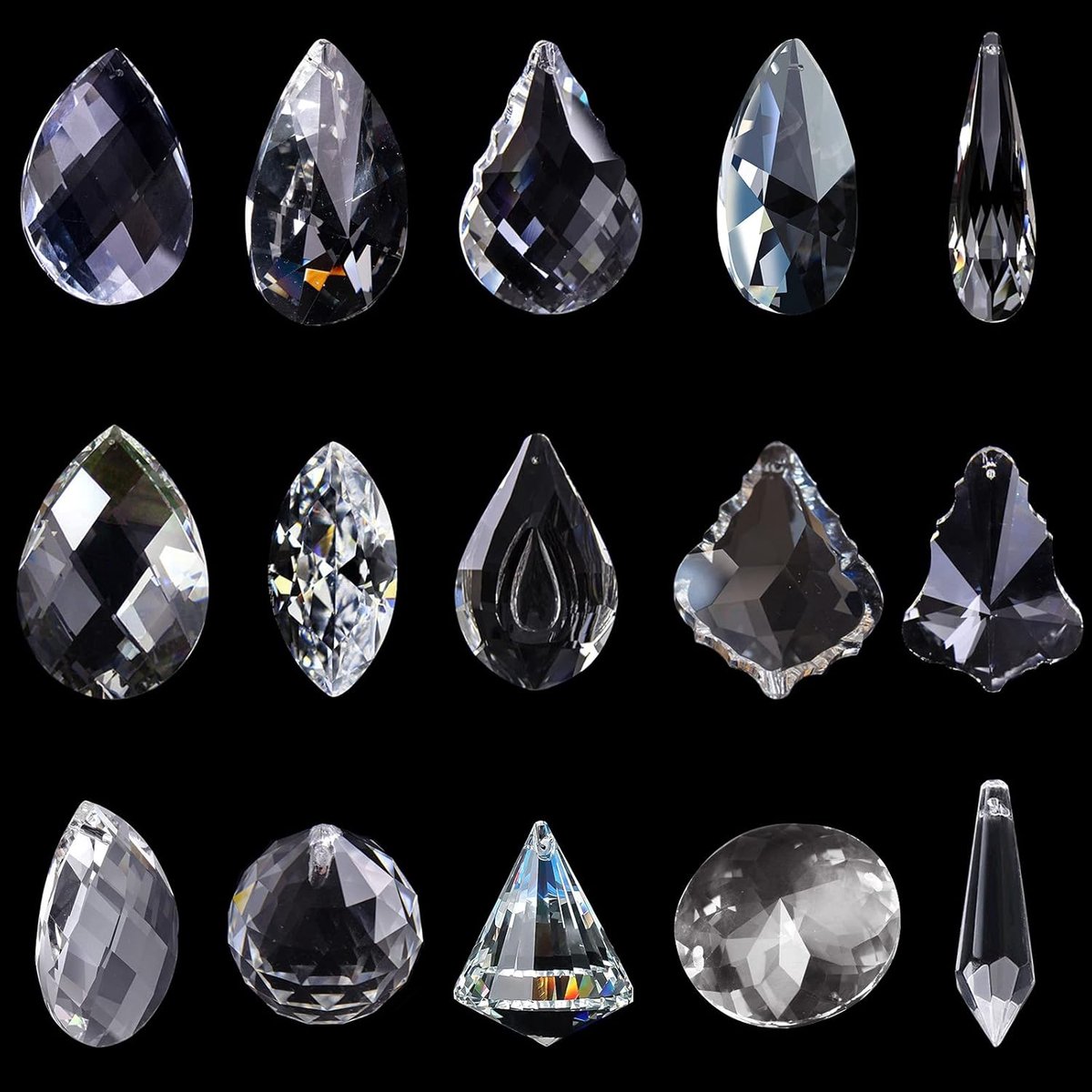 Zonnevangers, venster zonnevangers, helder kristal, kroonluchter kristal, glas, prisma, hanger, lampen, Feng Shui zonnevanger, kristal, kristallen als decoratie
