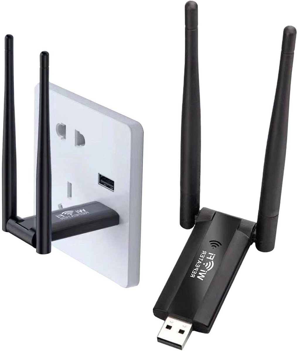 Wifi Versterker - Router Extender - Internet Bereik Uitbreiden - Universele USB Interface - 12 x 6 x 3 cm
