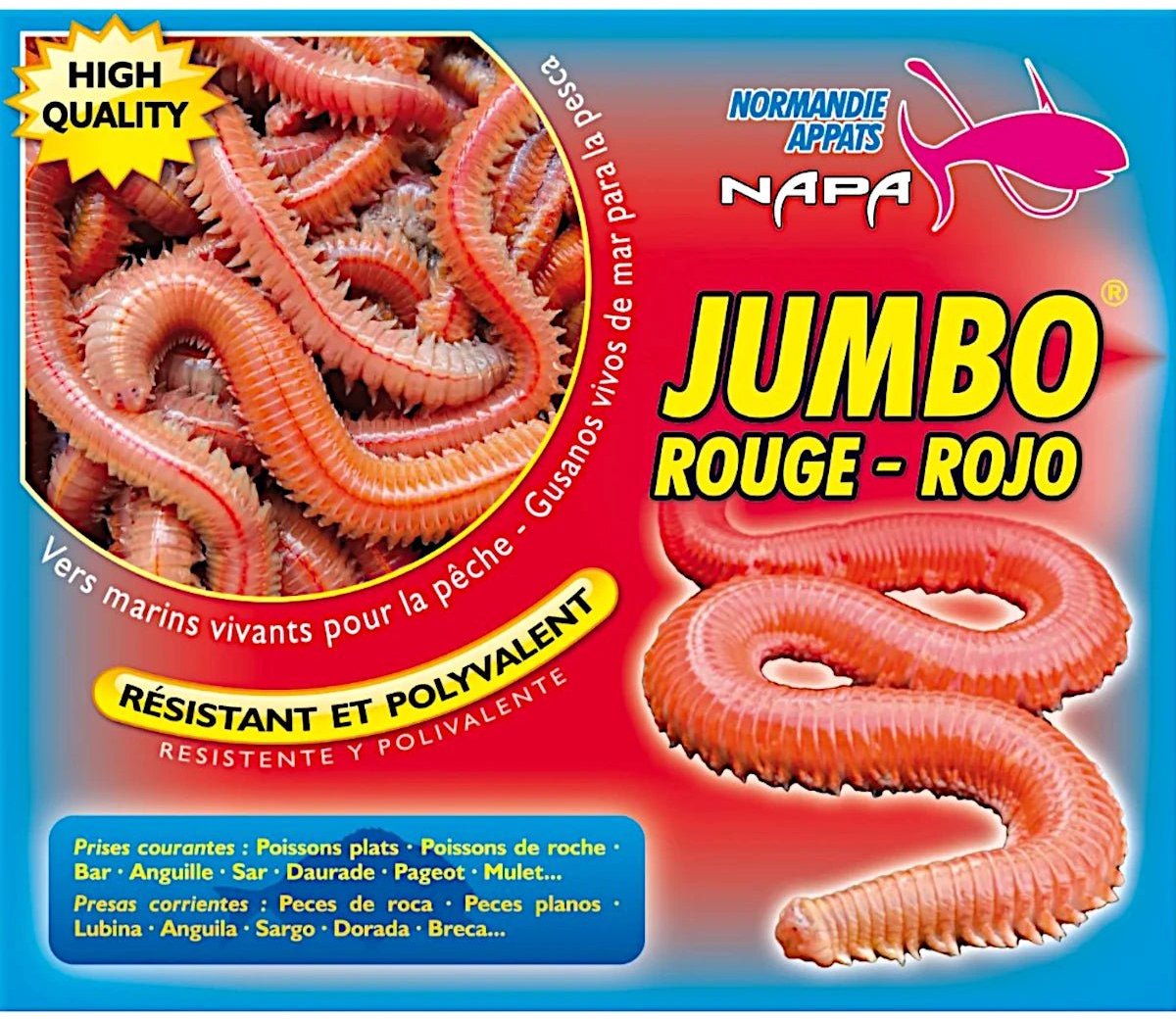 Normandie Appats Jumbo Rouge-Rojo Zagers 50g