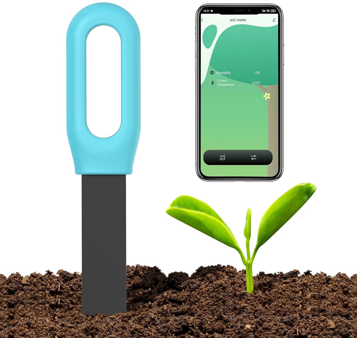 Smart Zigbee Vloervochtigheidssensor, vereist TUYA HUB, ondersteunt Zigbee2mqtt Home Assistant, vochtmeter voor planten met real-time detectie, vloermeter voor de tuin