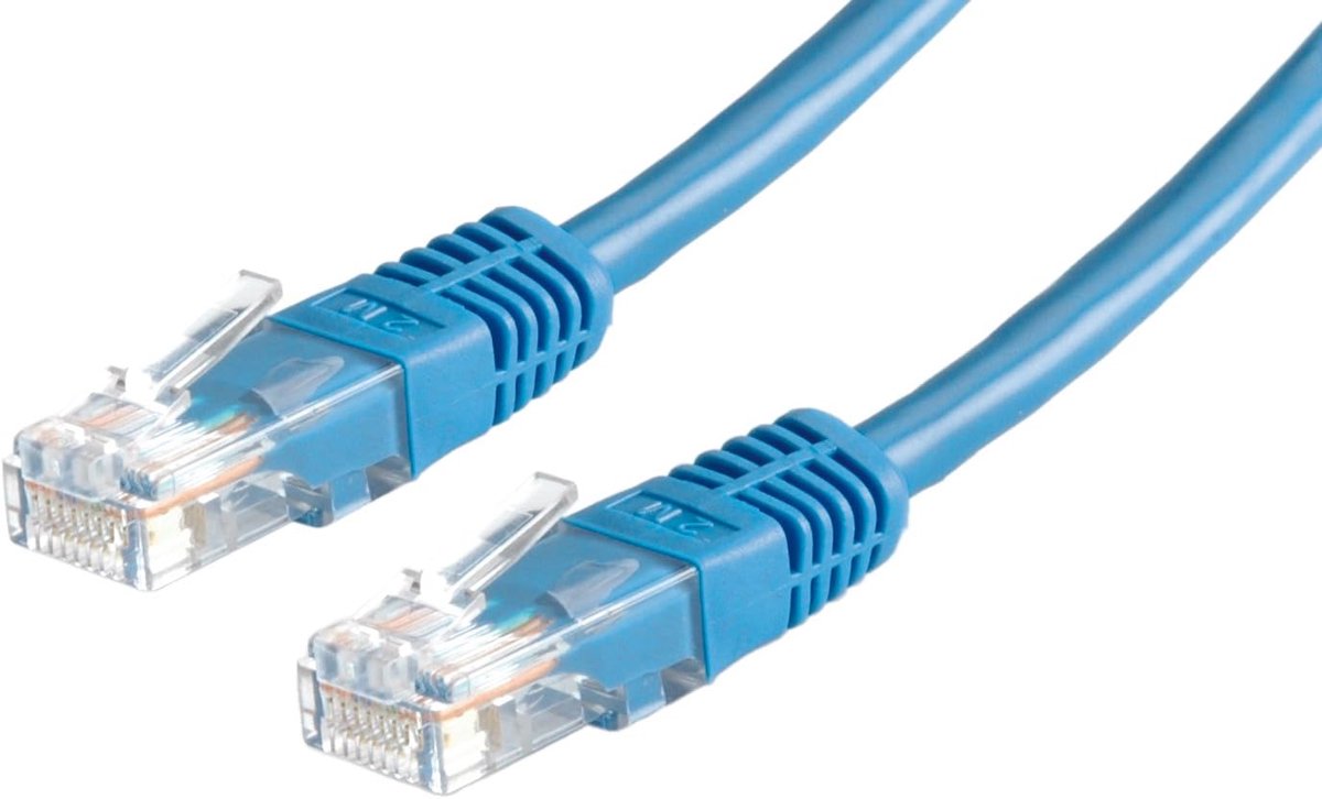 patchkabel cat.6 (klasse E) UTP, blauw, 2 m