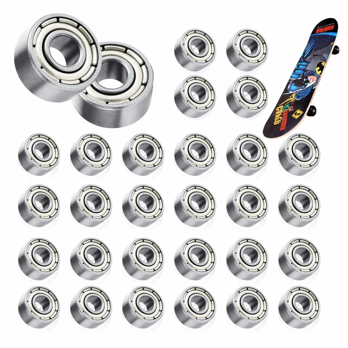 Lagers, mini-set, precisie, dubbel afgeschermd, 3 x 8 x 4 mm, koolstofstaal, kogellagers, klein voor skateboardmotor, 3D-printer, trolley, kogellagers, set 693ZZ ABEC-1