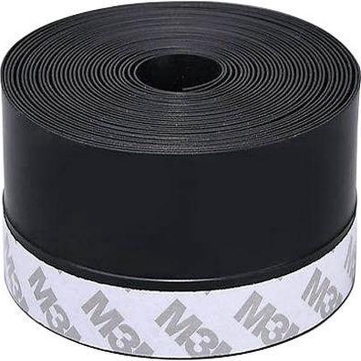 SnelShoppen - Weatherstrip Zwart - 5m x 45mm - Tochtstrip voor Deuren - Tochtwering - Hoogwaardige Silicoon - Zelfklevend - 1 Stuk voor Thuisgebruik