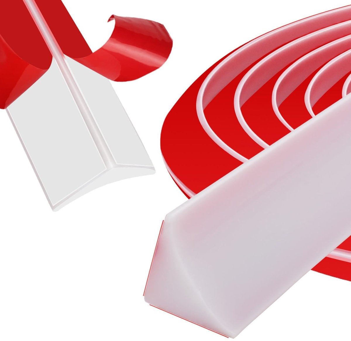Keukenblad Wandlijst 5m Keukenstrip Werkbladlijst Keukenblad Flexibele Siliconen Waterdicht wit (wit 5m)