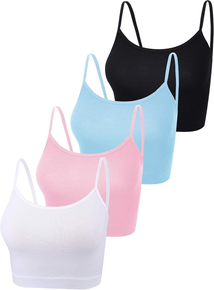 3 stuks lijfjes top crop tanktop