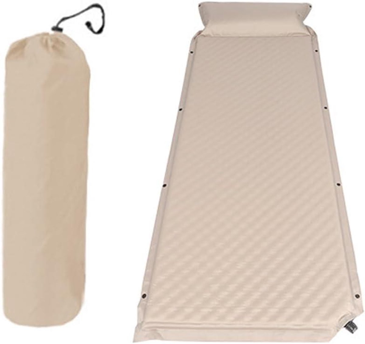 Automatisch Luchtbed - Opblaasbaar Matras Kamperen - Comfortabel Slapen Buiten - Zelfopblazend met Kussen - 192 x 67 cm - Kaki