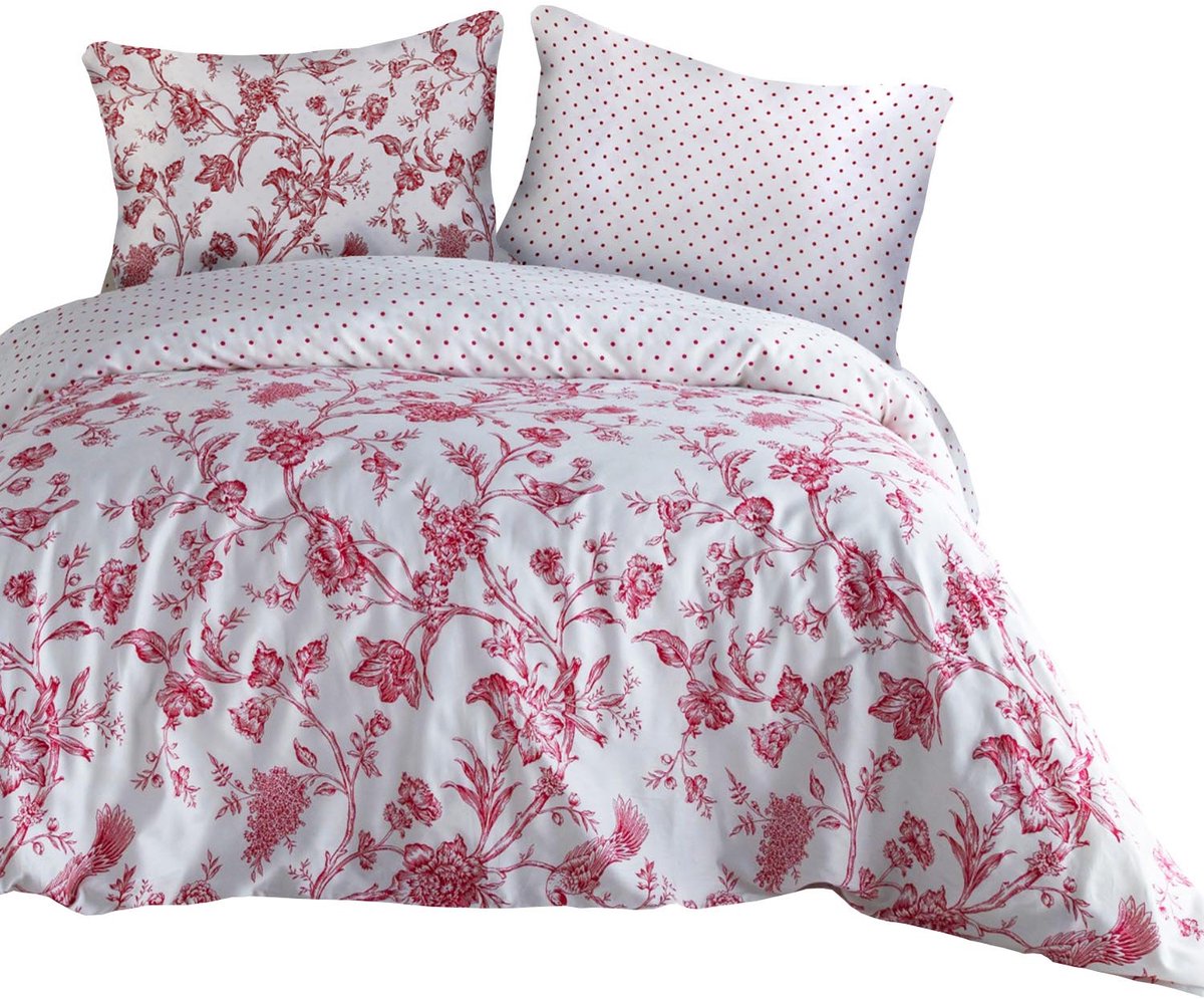 Rose Blanc Katoenen Satijnen Dekbedovertrekset 220x200cm Luxe