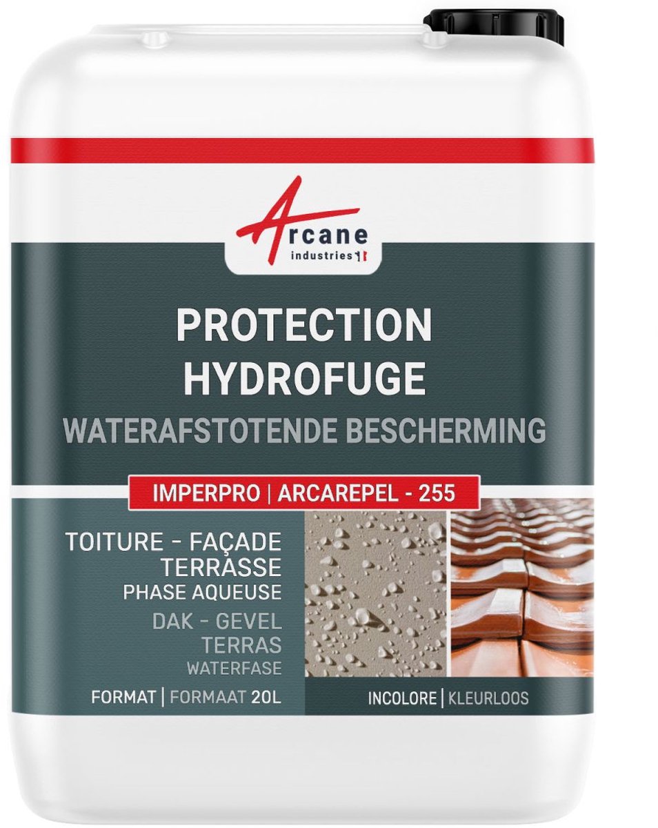 ARCAREPEL - 255 waterafstotend, olieafstotend, waterdicht en vlekwerend voor muren, terrassen, daken en gevels