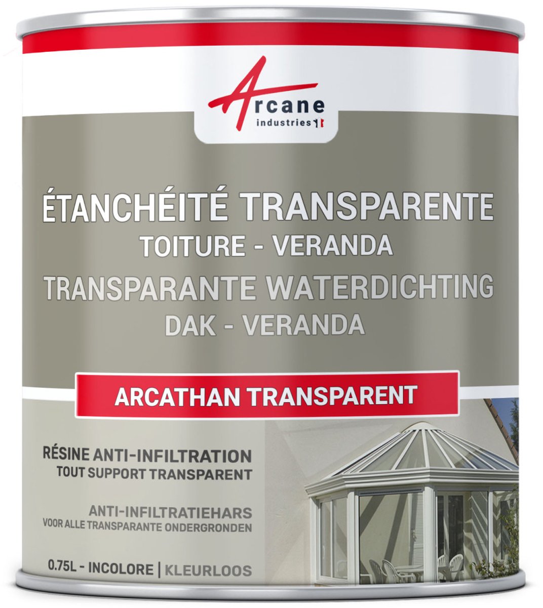 Transparante afdichtingshars voor veranda en andere glazen ondergronden: ARCATHAN TRANSPARENT