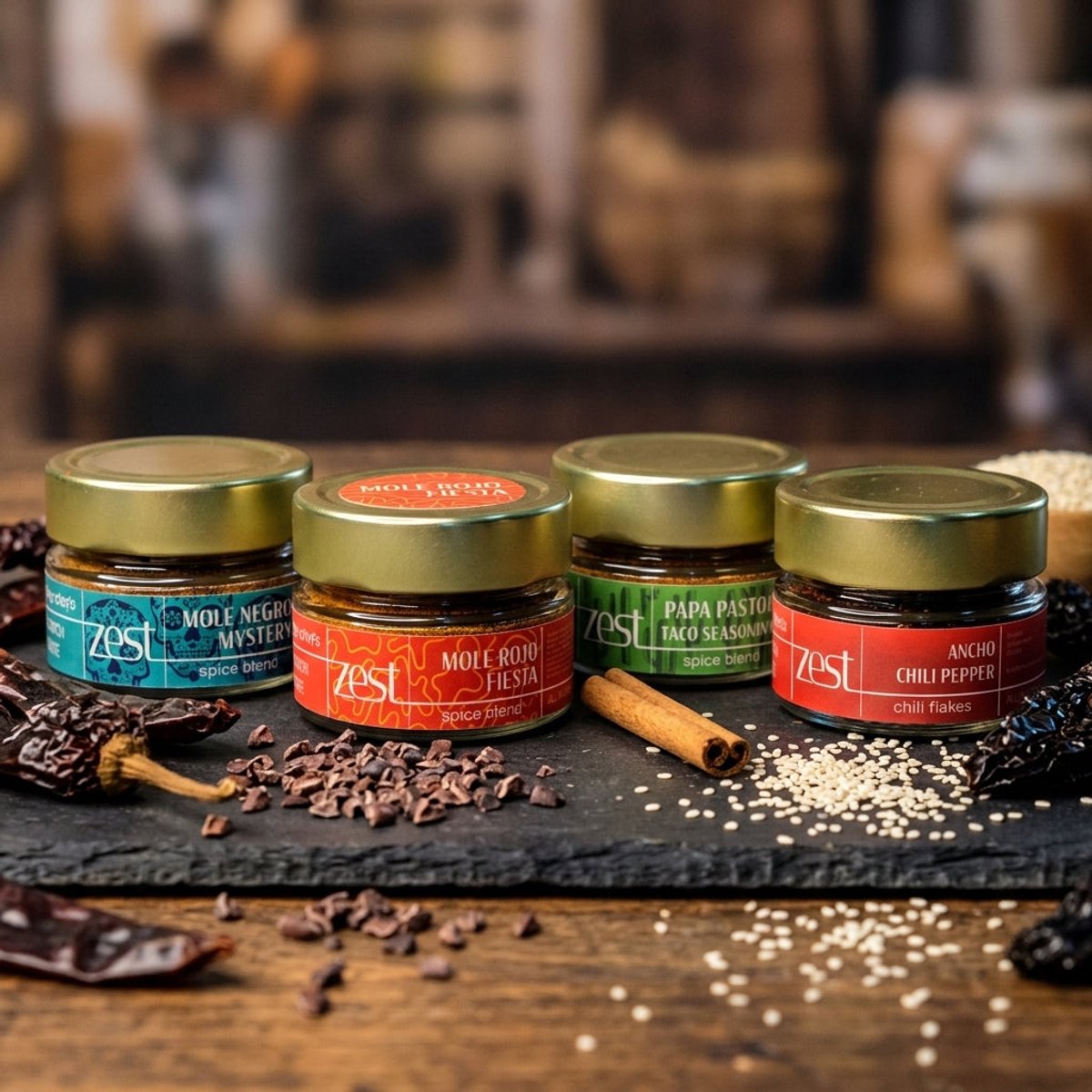 ZEST Mole & More Mexico Set – Mexicaanse Kruidenmixen (4-Pack)