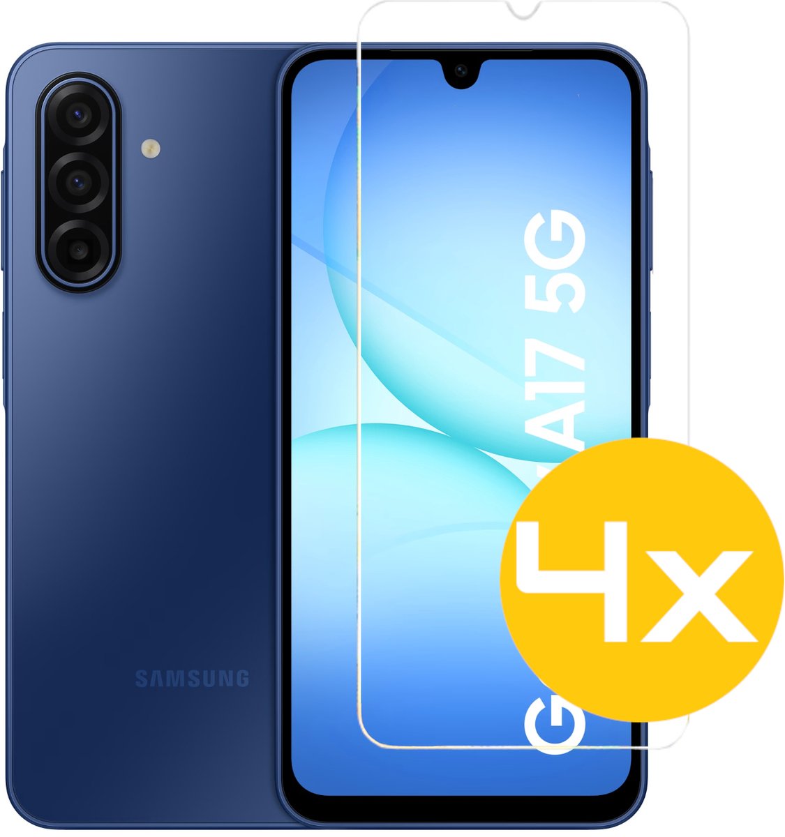 Screenprotector Geschikt Voor Samsung Galaxy A17 - Glasplaat - Tempered Glass - 4 Stuks