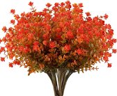 Fleurs artificielles - 6 pièces - Bouquet de fleurs d'automne artificielles - Plantes artificielles - Décoration de fleurs d'automne - Résistant aux intempéries - Intérieur et extérieur - Sans entretien - Décoration d'automne