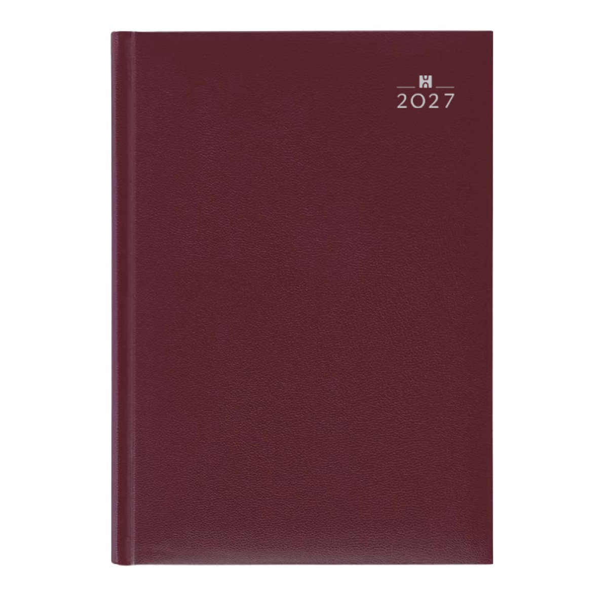 Castelli - Bureau agenda H70 2027 - 1 dag per pagina - formaat A5 - Nederlandstalig - Made in Italy - hardcover omslag bordo