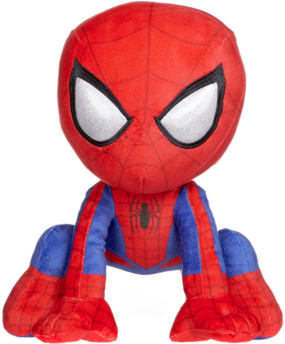Spiderman Zittend Pluche Knuffel Marvel 30 cm - Spider-Man Plush Toy - Speelgoed Superheld Knuffels voor Kinderen Jongens Meisjes - Spiderman Brand New Day