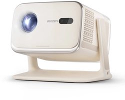 Aurzen BOOM mini - Google TV Smart Projector Off-White - Full HD 1080p - 500 ANSI - Dual 10W Dolby Audio - Flexibele Standaard