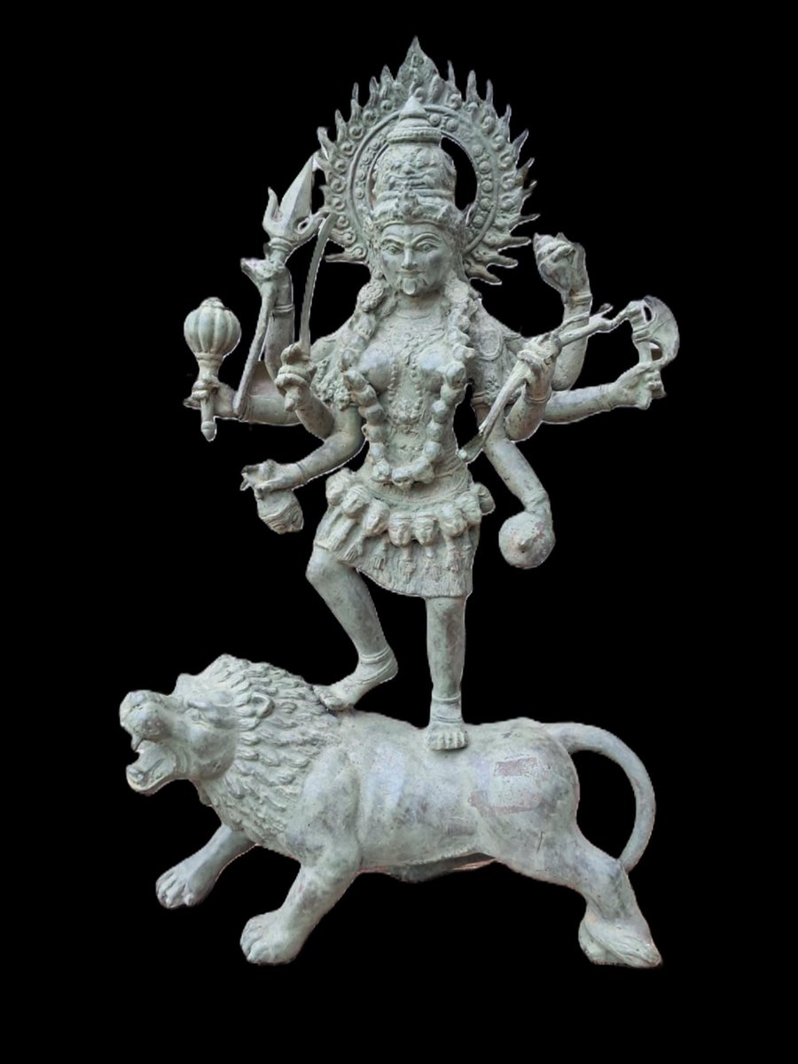 Statue en bronze de la déesse Kali, Durga,Mahakali/inde/Asie/45 cm