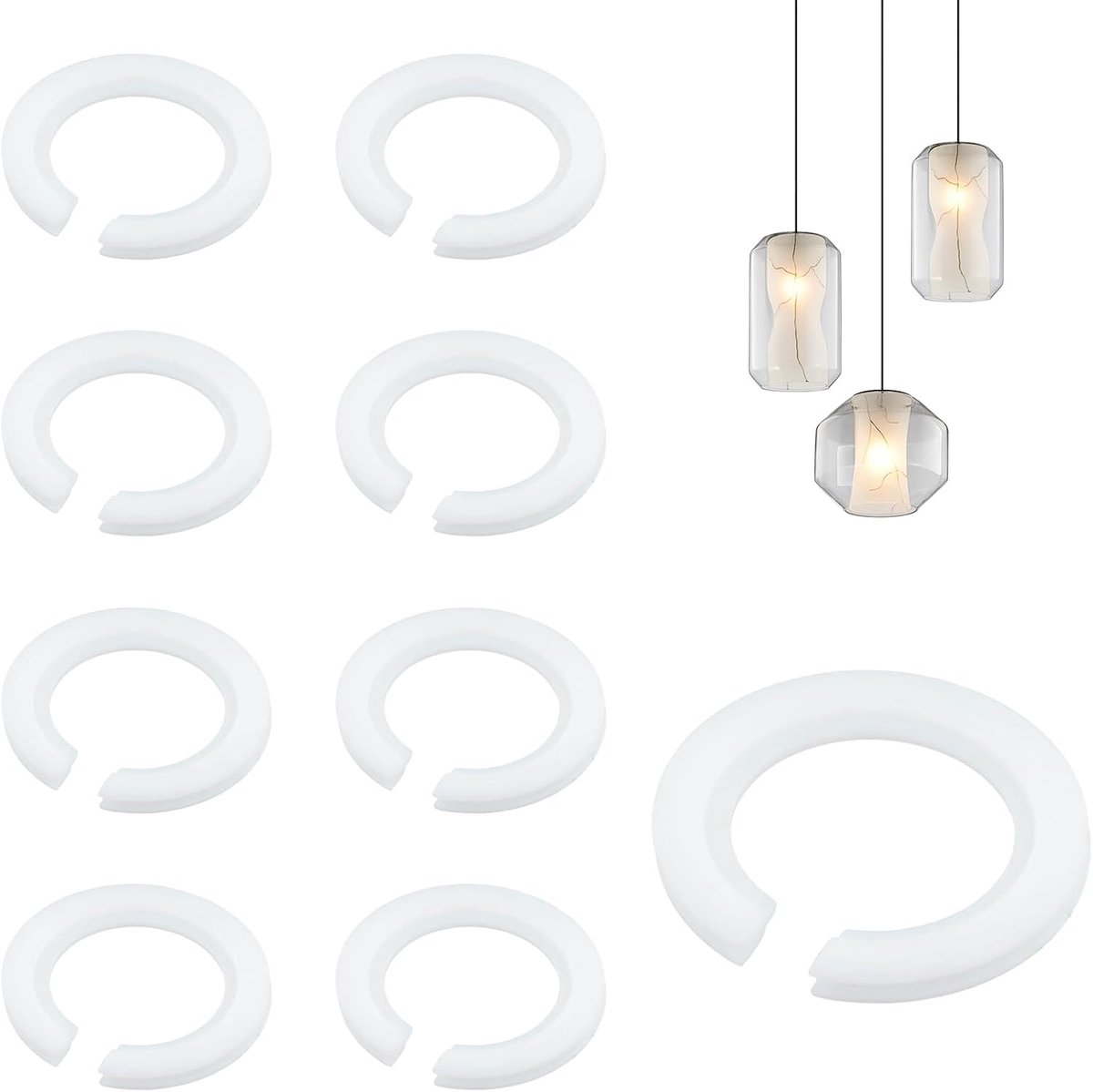 Lampenadapter E27 naar E14 - 8 Stuks - Kunststof Converter - Geschikt voor de meeste lampenkappen - ShopVlot
