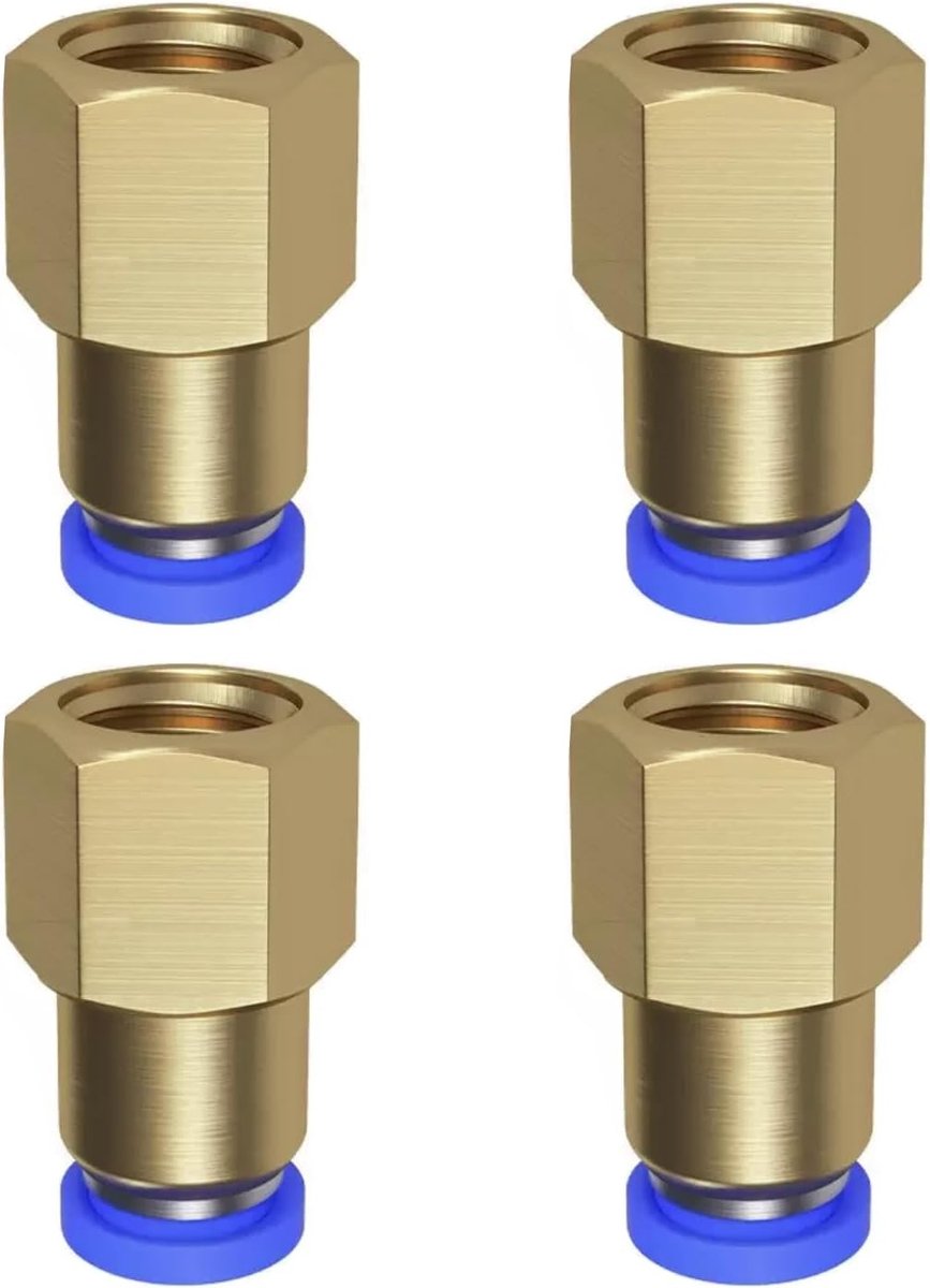 4pcs Pneumatic Plug Connector with Female Thread 1/8 Inch on 8mm Quick Connector, Pneumatic Connectors, 8mm Straight - ShopVlot