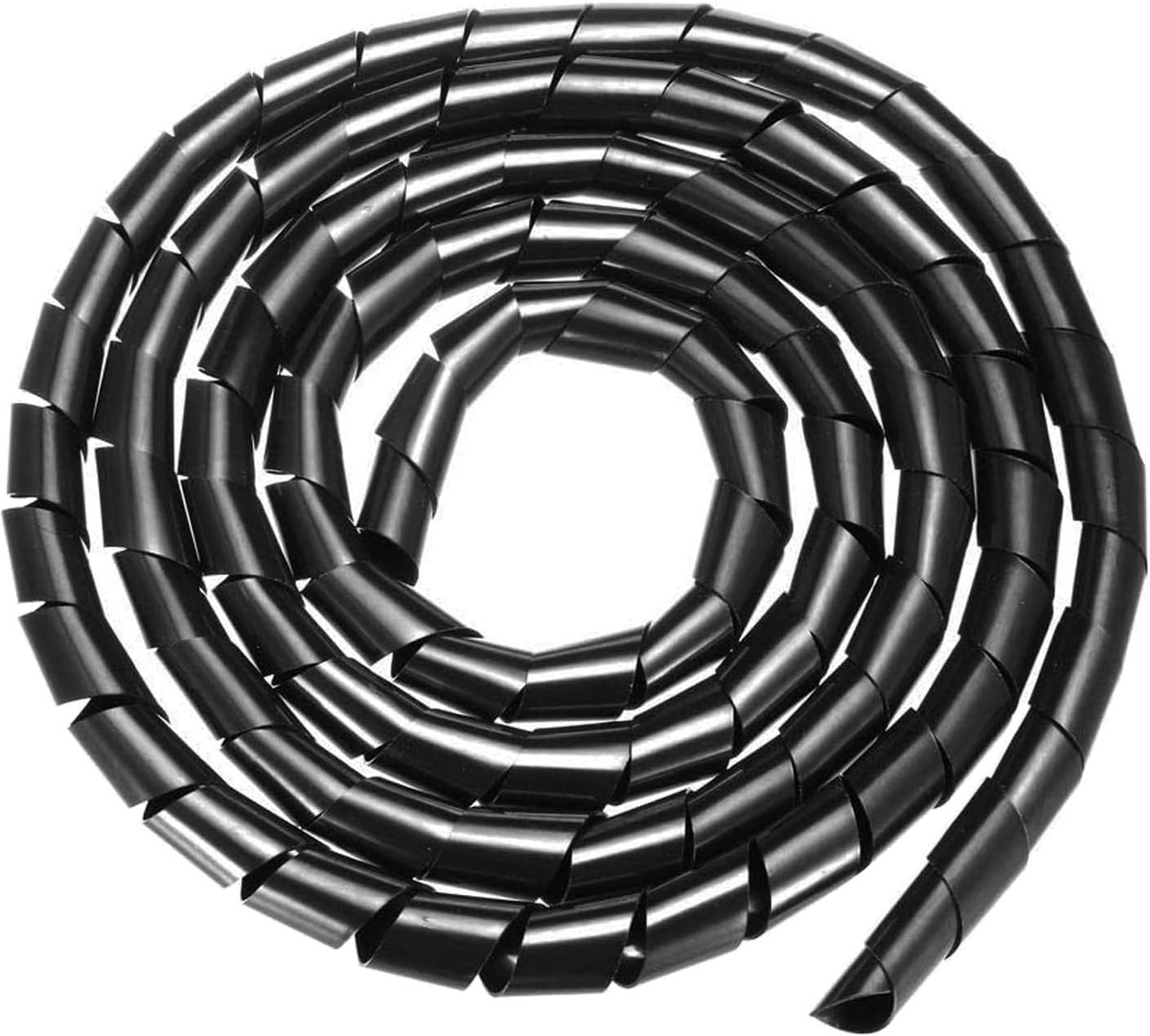 SnelShoppen - Kabelslang, Spiralslang, Kabelbescherming, Flexibele Spirale Slang, Kabelorganisatie, Zwart, 5 m x 16 mm, Ideaal voor Thuis en Werkplek