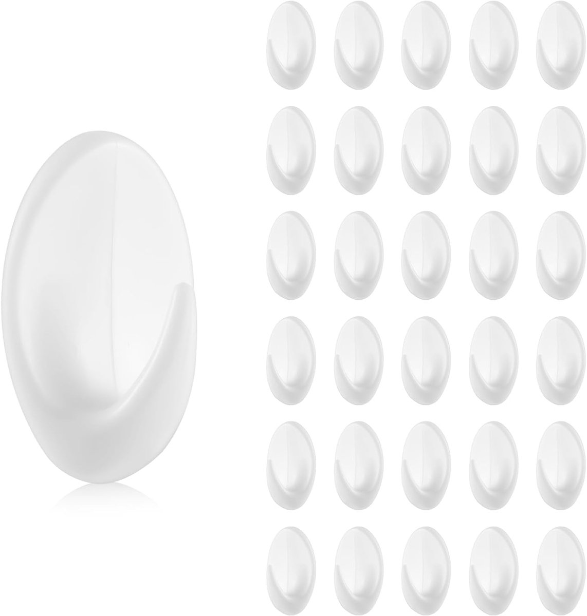 SnelShoppen - 30 Stuks Transparante Zelfklevende Wandhaakjes voor Ophangen, Herbruikbare Robuuste Haken, Zelfklevende Acryl Kledinghangers, Niet-marke