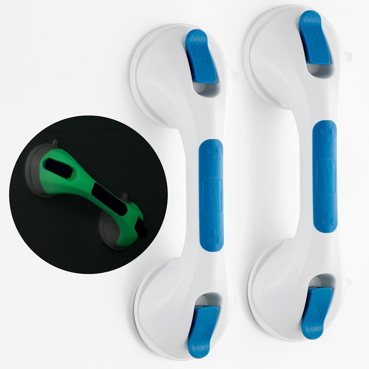 Douchehandgreep 31CM - Blauw - Suction Cup - Max 110KG draagkracht, veilig in de badkamer - ShopVlot