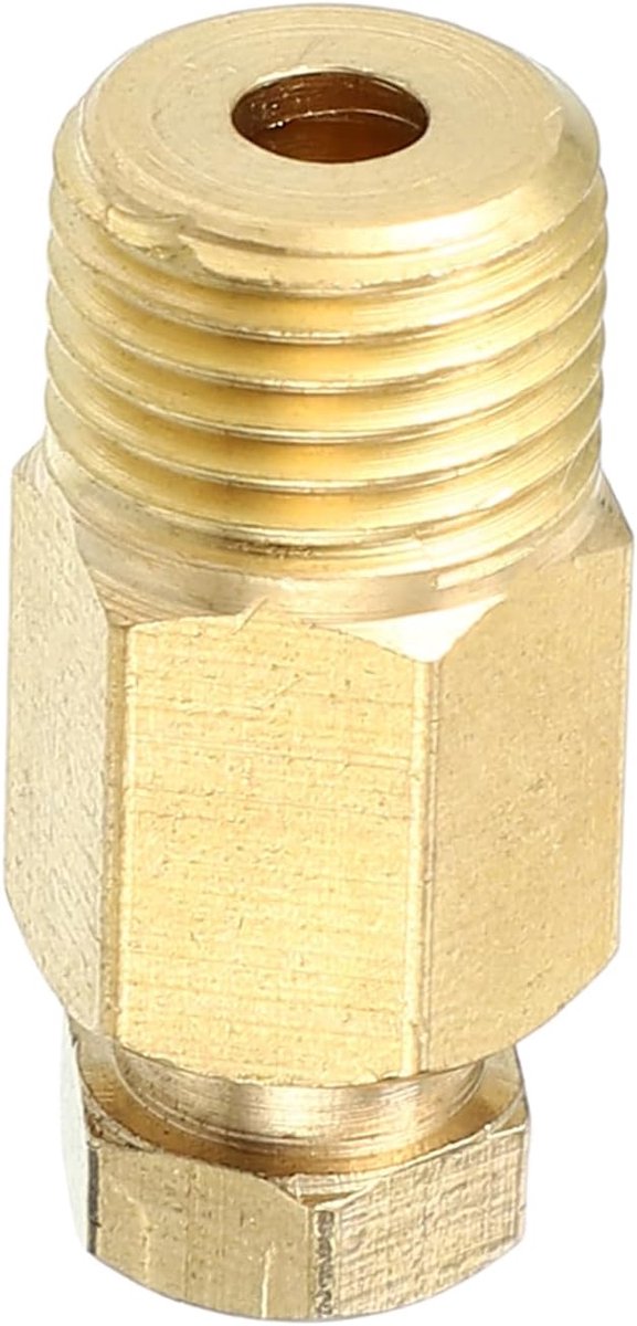 1 Piece M10 x 1 Universal Brass Fitting Compression - Car Fitting Connector Adapter Suitable for 4mm - Brass Gold Tone - ShopVlot