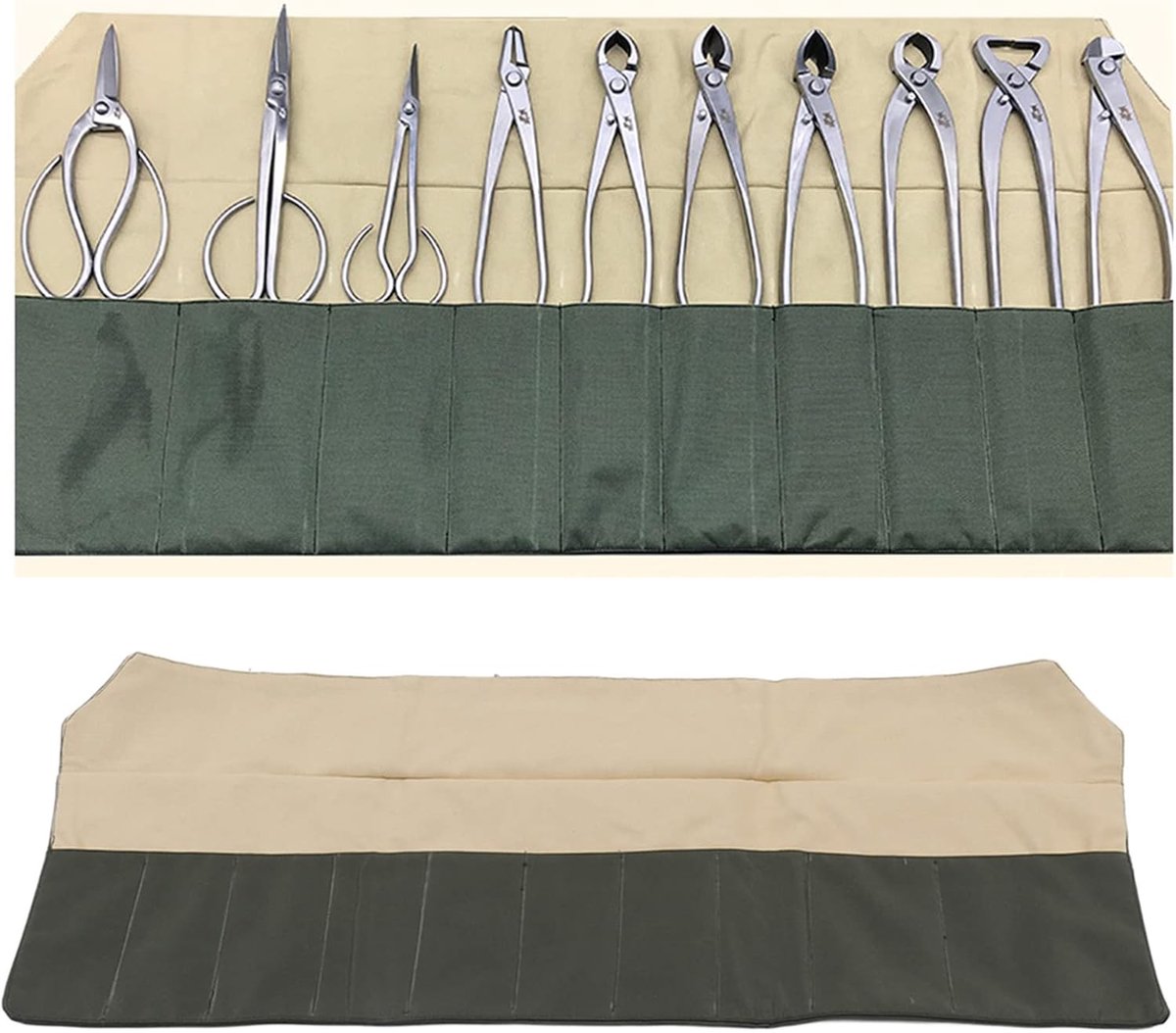 SnelShoppen - Bonsai Tool Bag - Waterdichte Canvas, Multifunctionele, Duurzame en Compacte Opbergtas voor Bonsai Gereedschap - Houd je Gereedschap Geo