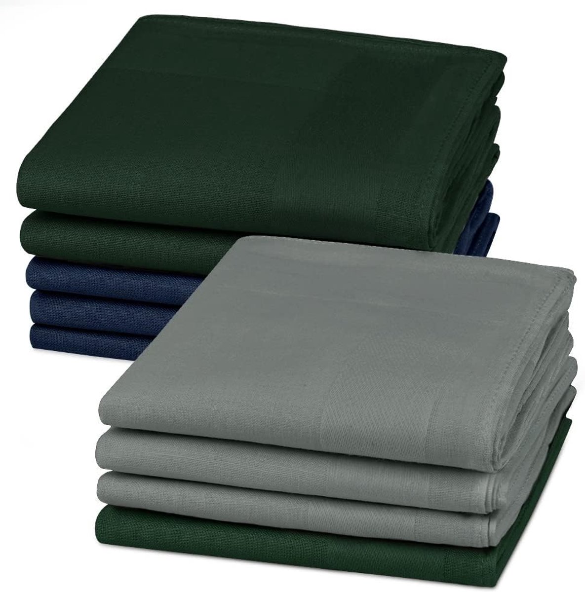 SnelShoppen - 9 Stuks Zachte Katoenen Zakdoeken voor Mannen en Vrouwen - Klassieke Handkerchiefs, Effen Kleuren, Perfect voor Trouwen, Feesten en Form