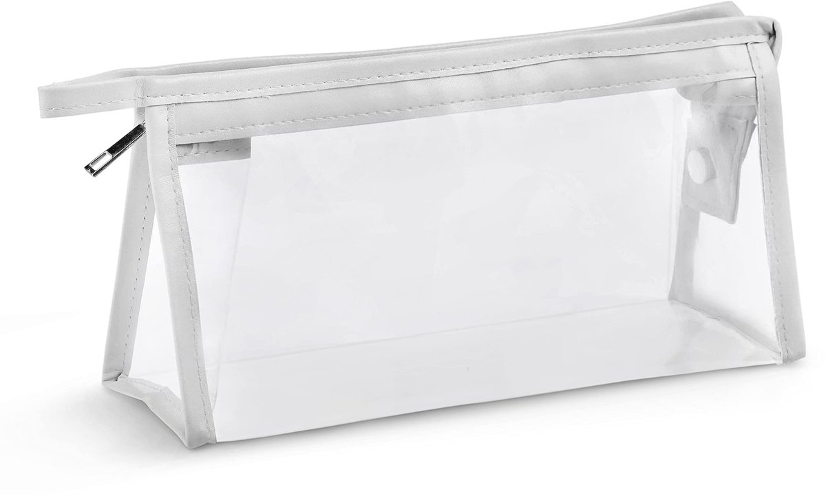 Dailygoods- Etui Draagbaar - PVC Organizer - Make-up Tas - Schoolbenodigdheden - Cosmetische Toilettas - Doorzichtig Design - Pencil Case