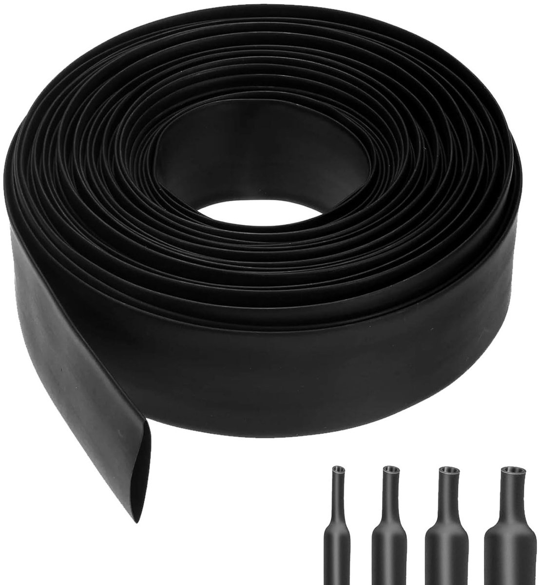 2 m Warmtekrimpkous 4:1, Ø 12/16/32/52 mm, Warmtekrimpkous met Lijm, voor Kabelisolatie, Markering, Kabelbundeling en Reparaties (52 mm x 2 m)