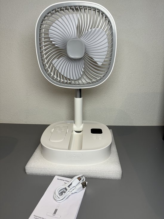 EG opvouwbare staande ventilator – oplaadbaar – timer