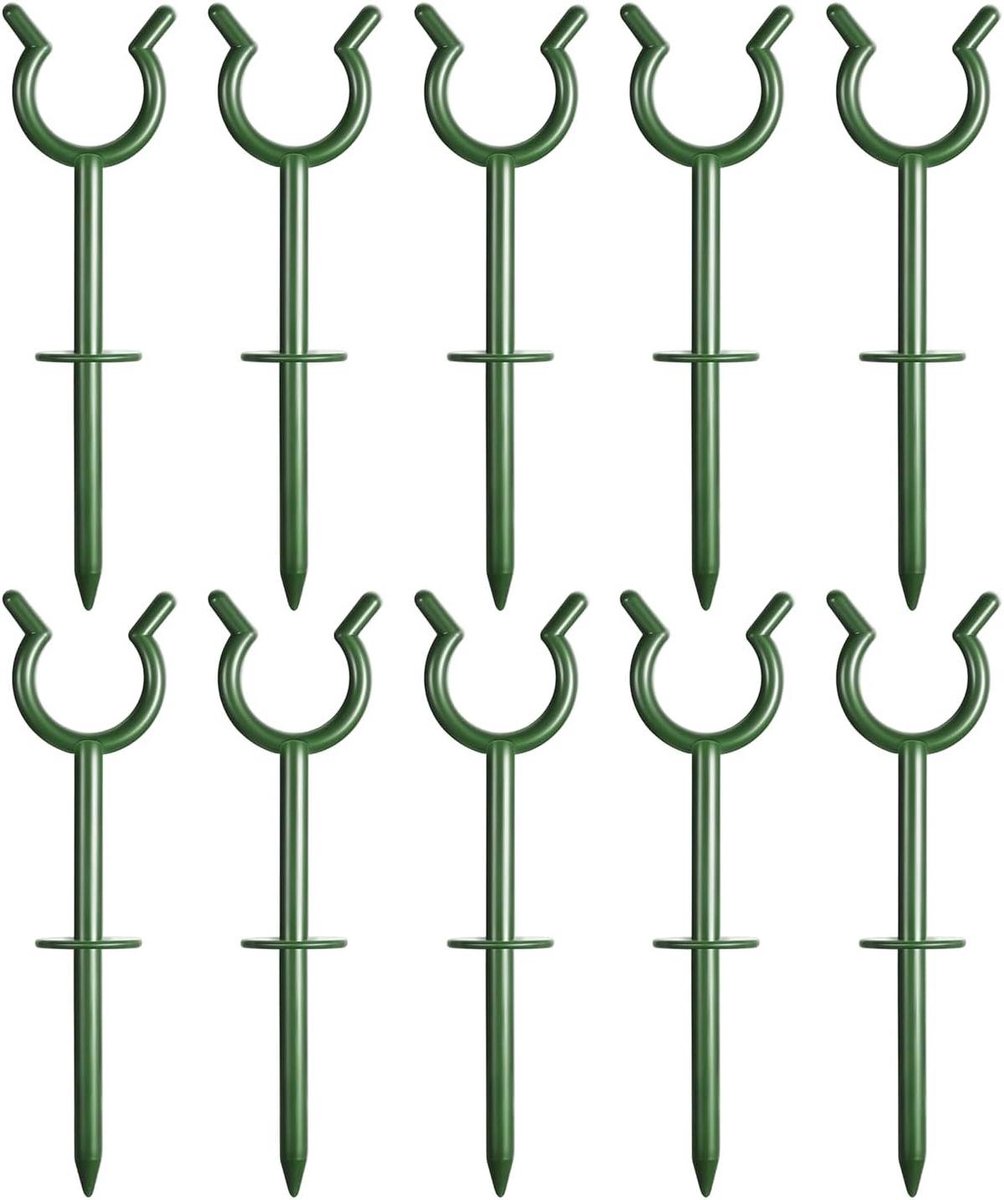 Slanggeleiders Tuin - Hose Fixatie - Water Geleiden - Tool-vrije Installatie - 10 Stuks - Groen