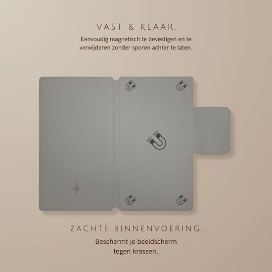 NorthLife ReMarkable Paper Pro Move Slim magnetisch cover leren hoes - Cognac — afbeelding 5